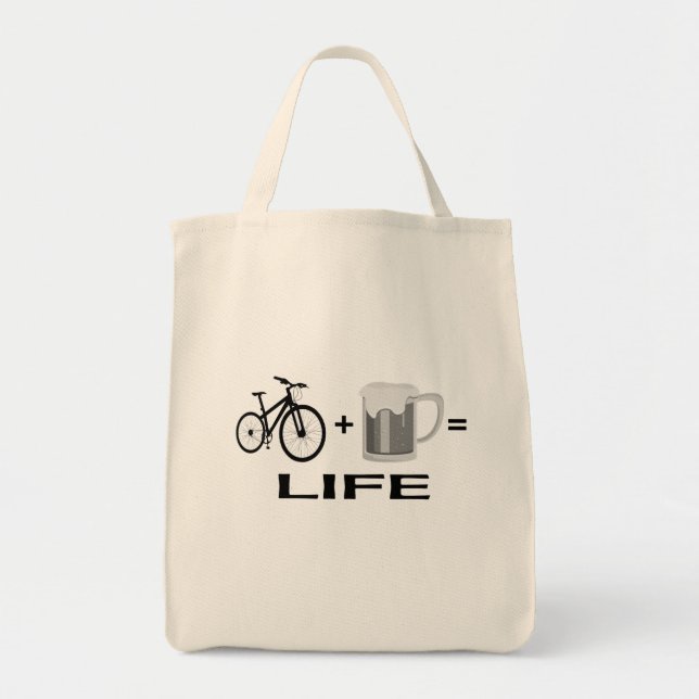 Tote Bag Vélos et bière ! (Devant)