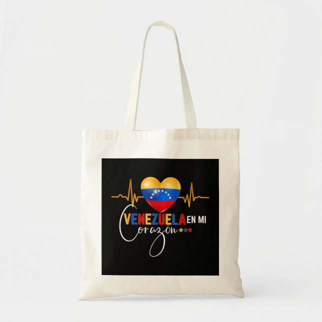 Tote Bag Venezuela en el Corazon Venezuelan Pride (Devant)