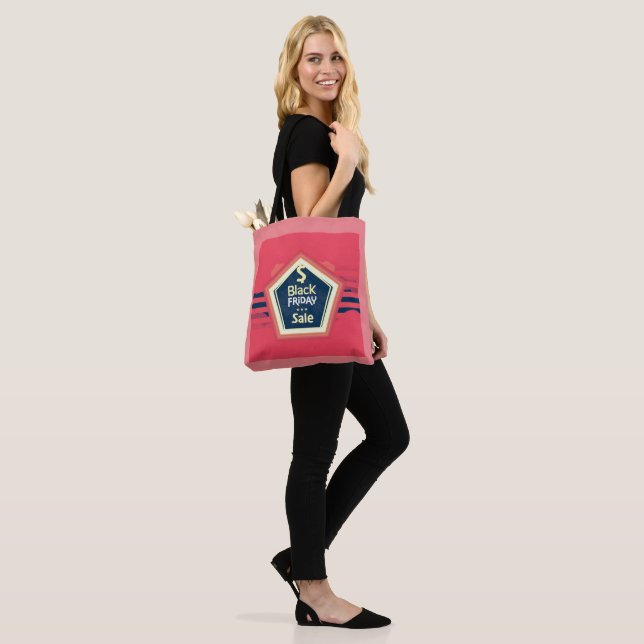 Tote Bag Vente de vendredi rose (Sur le modèle)