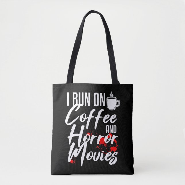 Tote Bag Ventilateur de cinéma d'horreur café buveur cadeau (Devant)