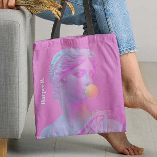 Tote Bag Vénus de la gomme à bulle rose