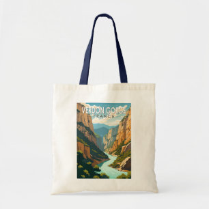 Tote Bag Verdon Gorge France Travel Art Vintage