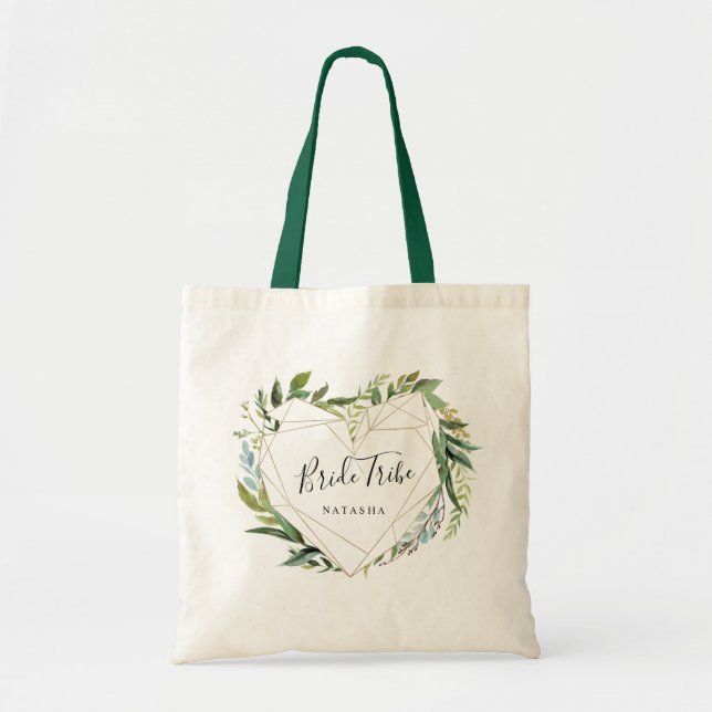 Tote Bag Verdure à la mode avec la tribu géométrique de (Devant)