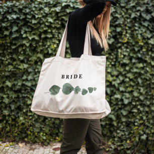 Tote Bag Verdure douce Aquarelle Mariage de mariée