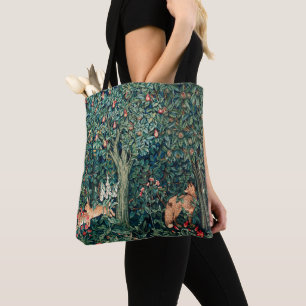 Tote Bag VERDURE, Hares d'ANIMAUX FORESTIERS, Renard, Flora