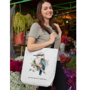 Tote Bag Véritable Kookaburra bleu, personnalisé