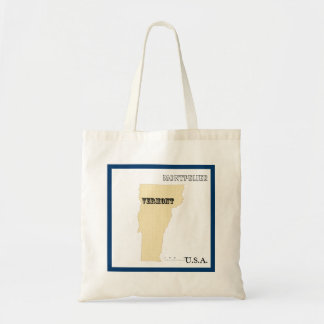 Tote Bag - Vermont State Map with City