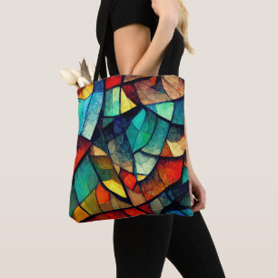 Tote Bag Verre coloré en verre coloré Abstraction