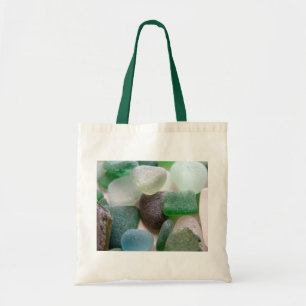Tote Bag Verre de mer bleue et verte