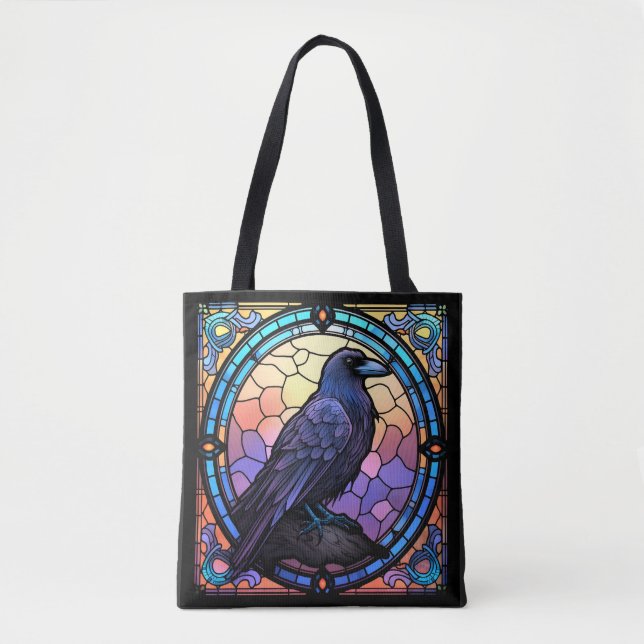 Tote Bag Verre Éffrayant Raven (Devant)