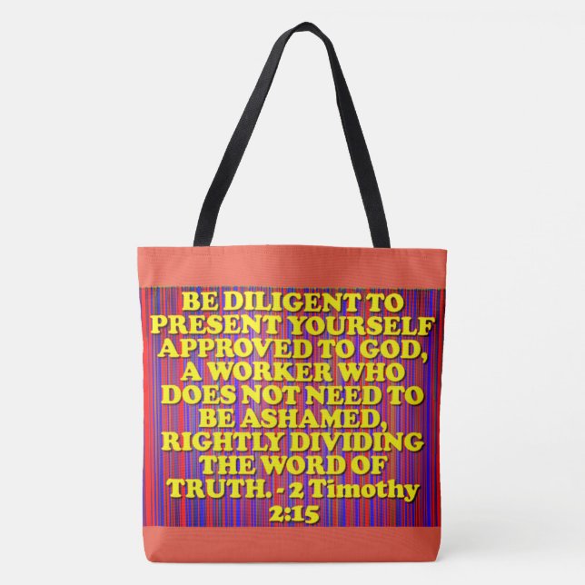 Tote Bag Vers de bible de 2 2h15 de Timothy. (Devant)