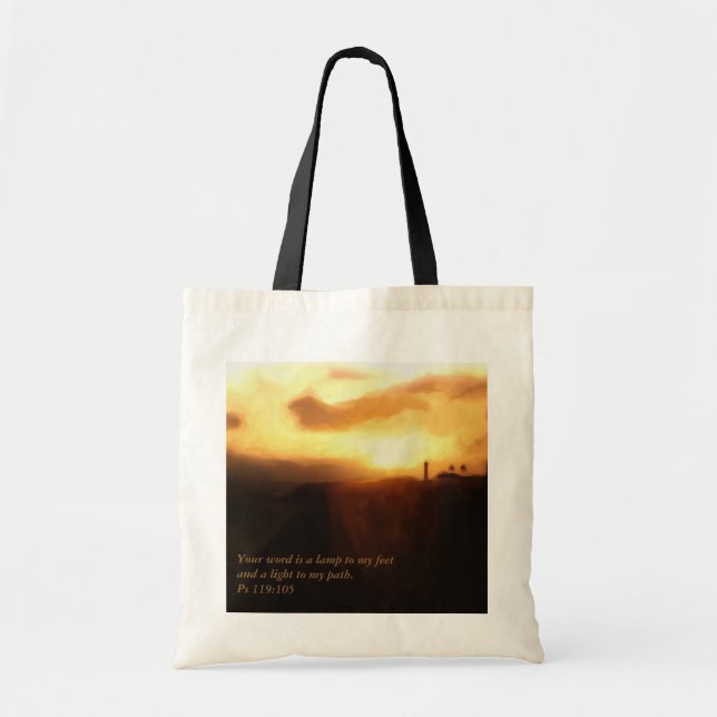 Tote Bag Vers inspiré de bible de phare de ~ de cartable (Devant)