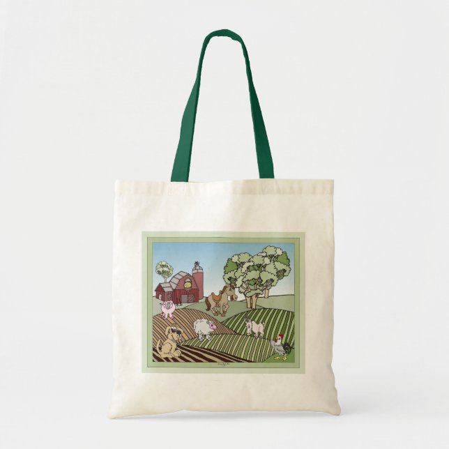 Tote Bag Vers le bas à la ferme 1 (Devant)