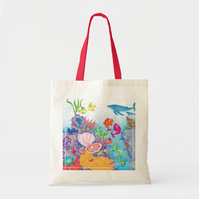 Tote Bag Vers le bas dans l'océan (Devant)