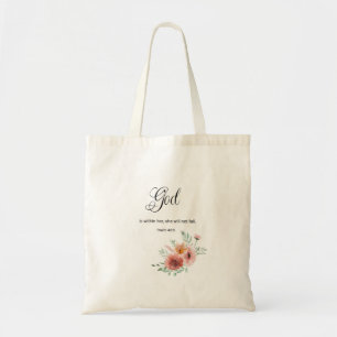 Tote Bag Verse de la Bible Florale