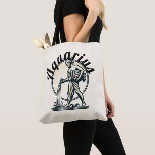 Tote Bag Verseau le Porteur d'Eau Zodiaque Vintage