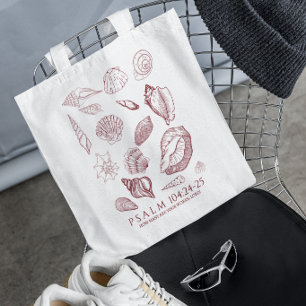 Tote Bag Verset de la Bible coquillage