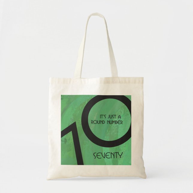 Tote Bag Vert 70 Décennie Anniversaire (Devant)