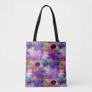 Tote Bag Vert de conception, aquarelle pourpre de texture