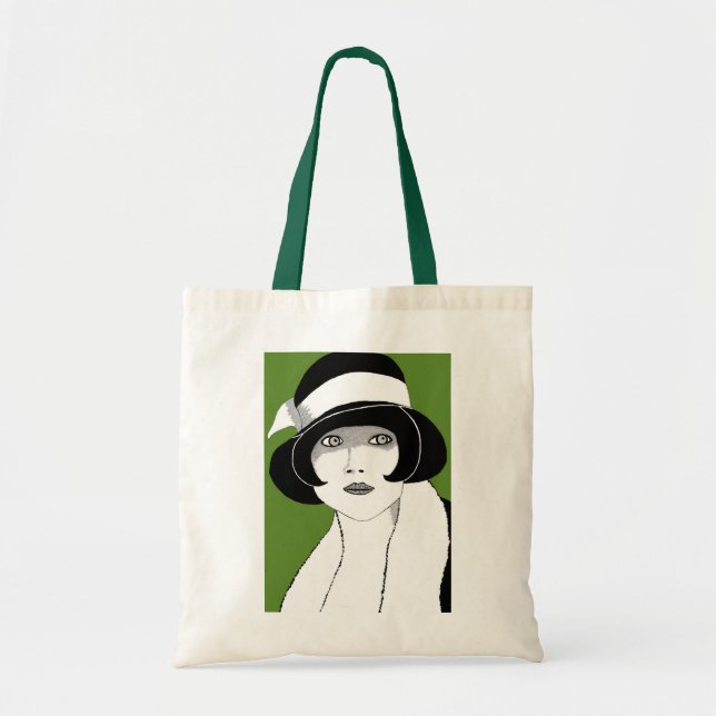 Tote Bag vert des années 1920 (Devant)