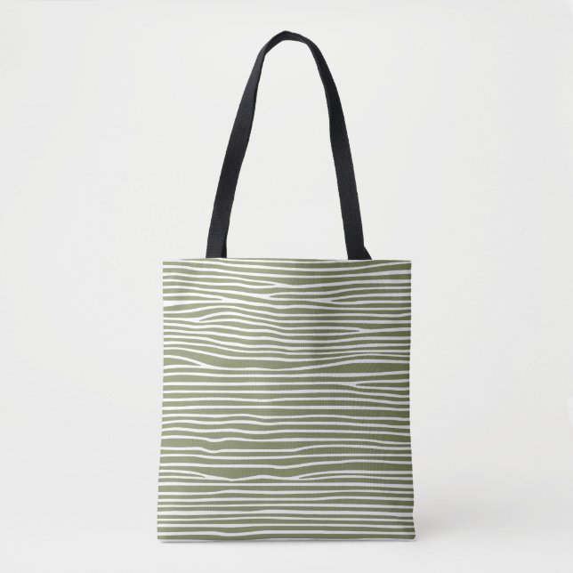 Tote Bag vert d'olive Abstrait (Devant)