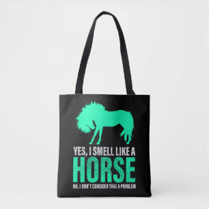 Tote Bag Vert Oui Je Sens Comme Un Cheval