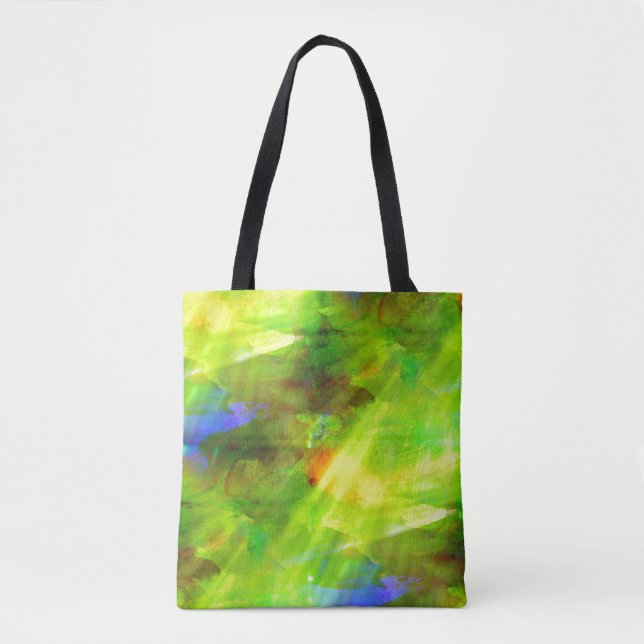 Tote Bag vert sans couture abstrait d'arrière - plan de (Devant)