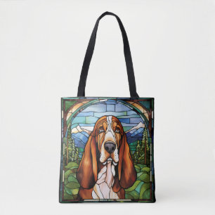 Tote Bag Veste en jean Basset Hound