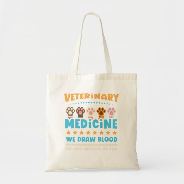 Tote Bag Vet Tech Vétérinaire Fundy Draw Sang (Devant)