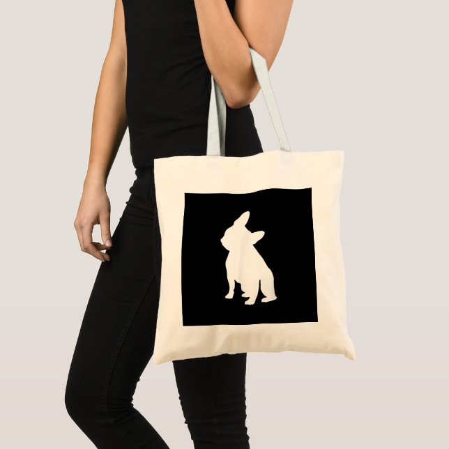 Tote Bag Vêtements de Tête de Chien-taureau français, Tête  (Devant (produit))