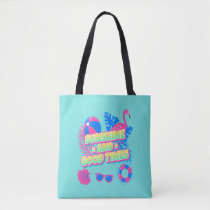 Tote Bag Vibes amusantes tropicales d'été