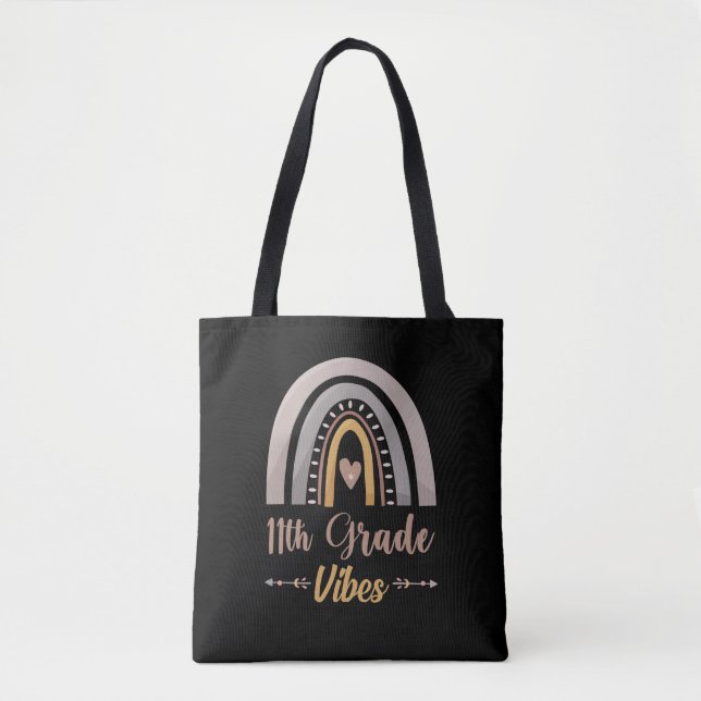 Tote Bag Vibes de 11e année 11e année Retour à l'école (Devant)
