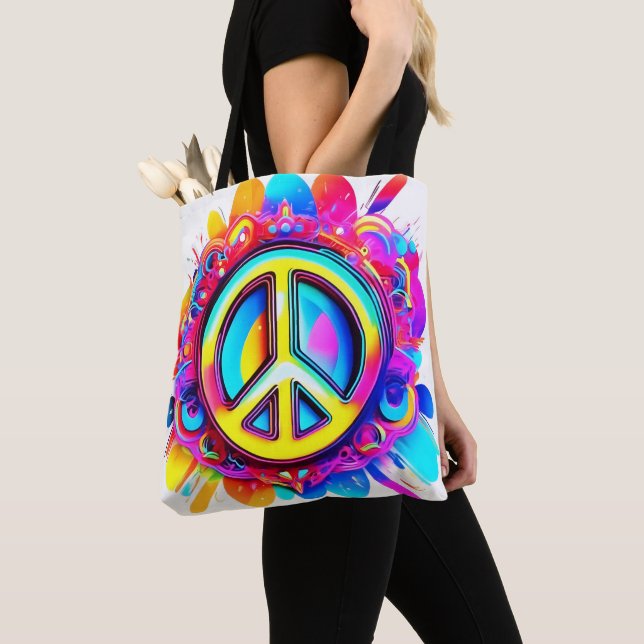 Tote Bag Vibes de paix super (De près)