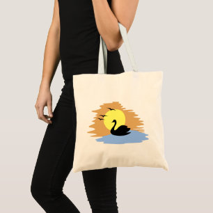 Tote Bag Vibes de plage été cygne rétro soleil couchant vac