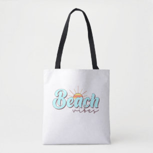 Tote Bag Vibes de plage modernes et simples Blanc