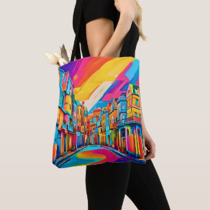 Tote Bag Vibes de rue colorées