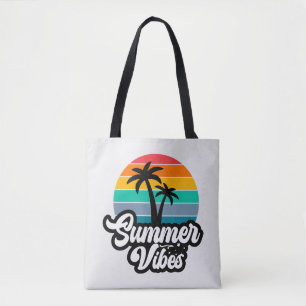 Tote Bag Vibes d'été avec design de palmiers