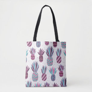 Tote Bag Vibes d'été : Motif d'ananas, points colorés