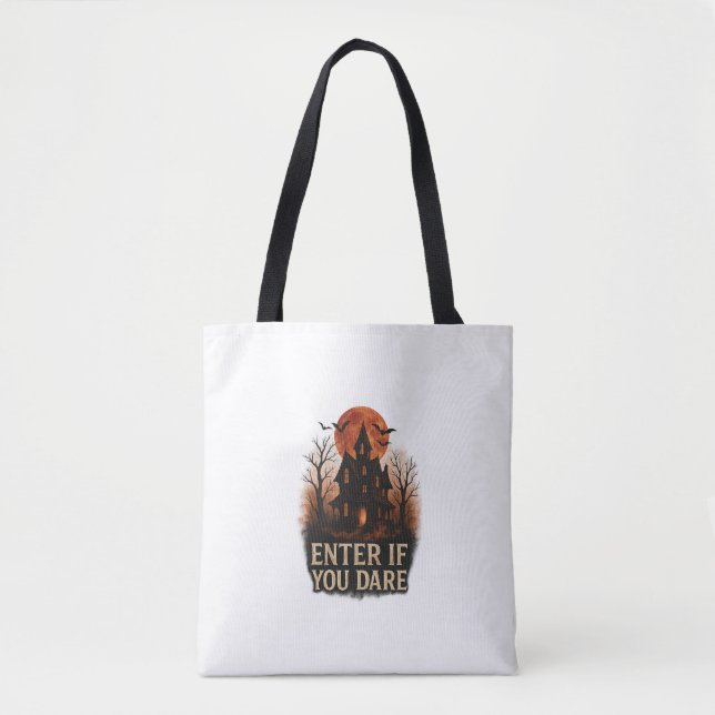 Tote Bag Vibes d'Halloween éffrayant - Design mignon et Dép (Devant)