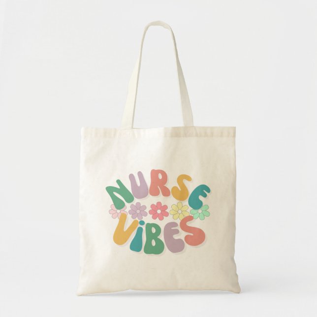 Tote Bag Vibes d'infirmières rétro tendance (Devant)