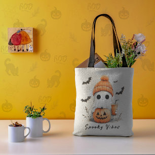 Tote Bag Vibes Éffrayantes d'épices citrouilles personnalis
