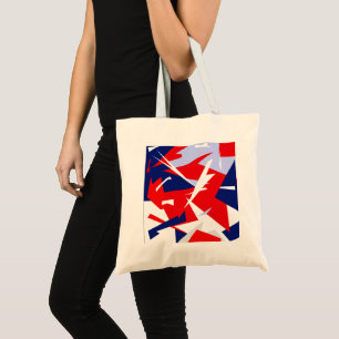 Tote Bag Vibes positives Bleu rouge blanc