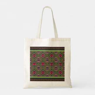 Tote Bag Vibrant rose et vert tissu Abstrait Art