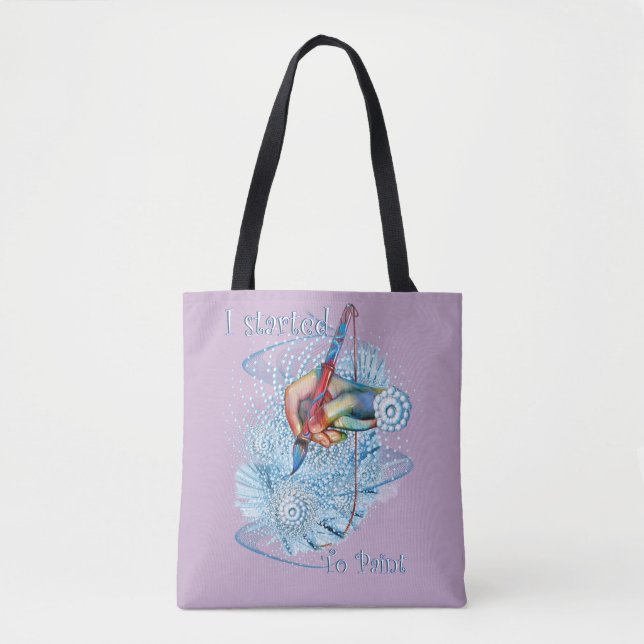 Tote Bag Vibration rose Abstraite (Devant)