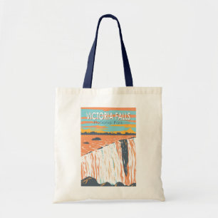 Tote Bag Victoria Falls National Park Travel Art Vintage