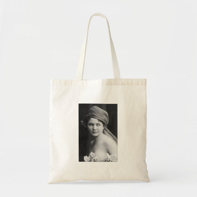 Tote Bag Victorian Bride in black and white (Devant)