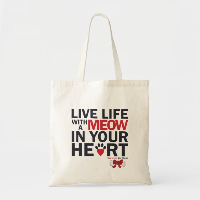 Tote Bag Vie Vie Avec Un Meow Budget Fourre-tout (Devant)