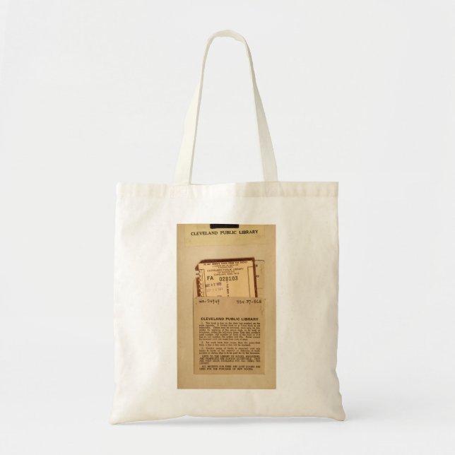 Tote Bag Vieille carte d'échéance de bibliothèque (Devant)