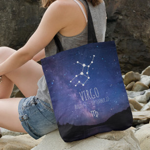 Tote Bag Vierge   Constellation Zodiaque personnalisée
