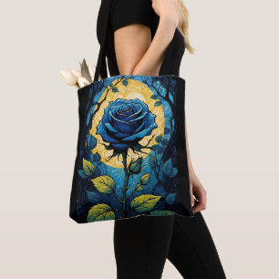 Tote Bag Vignes Roses bleues 3